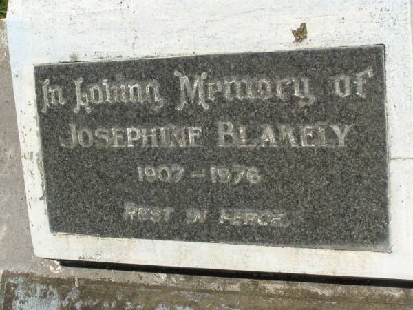 Josephine BLAKELY,  | 1907 - 1976;  | Kilkivan cemetery, Kilkivan Shire  | 