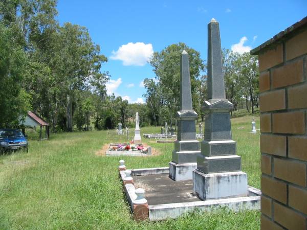 William LAURIE,  | died 14 Oct 1894 aged 73 years;  | Elizabeth,  | wife,  | died 30 Sept 1905 aged 84 years;  | Charles Henry Thomas MASON,  | died Ela?? Kilkivan 4 March 1906 aged 63 years;  | Agnes,  | wife,  | died 5 Jan 1921 aged 78 years;  | Kilkivan cemetery, Kilkivan Shire  | 