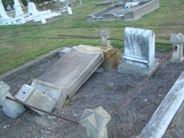 Lily,  | wife of Alexander E. JONES,  | died 6 Feb 1922 aged 33 years,  | erected by husband & children;  | [face down stone]  | children of E. & A. MORGAN,  | Harold Thomas,  | born 12 Aug 1892,  | died 23 Jan 1893;  | Jessie Beatrice,  | born 2? Aug 1879,  | died 6 June 1898;  | Florence Emily,  | born 30 July ????,  | died 7 June 1898;  | Killarney cemetery, Warwick Shire  | 