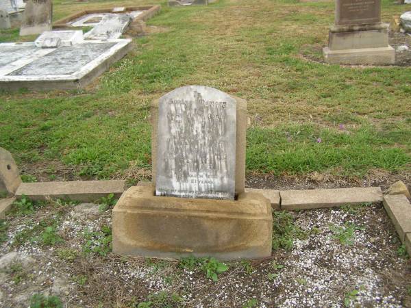 Mary Ann CAREY,  | died 10 Nov 1914 aged 69 years;  | John,  | died 20 Oct 1917 aged 80 years;  | Henry Walter,  | died 22 Oct 1888 aged 10 years;  | Elizabeth,  | born 12? July 1871,  | died March 1892 aged 21 years;  | Killarney cemetery, Warwick Shire  |
