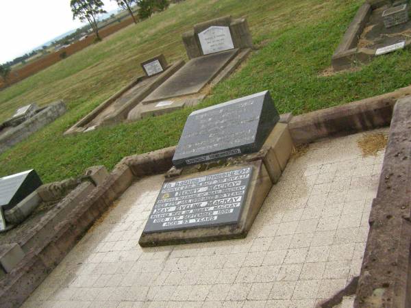 parents;  | James LAMB,  | died 24 Nov 1942 aged 65 years;  | Ida Elizabeth Jane LAMB,  | died 27 Nov 1954 aged 75 years;  | Henry MACKAY,  | husband of May MACKAY,  | died 23 Jan 1990 aged 90 years;  | May Eveline MACKAY,  | wife of Henry MACKAY,  | died 15 Sept 1996 aged 93 years;  | Killarney cemetery, Warwick Shire  | 