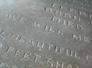 
Lily,
wife of Alexander E. JONES,
died 6 Feb 1922 aged 33 years,
erected by husband & children;
[face down stone]
children of E. & A. MORGAN,
Harold Thomas,
born 12 Aug 1892,
died 23 Jan 1893;
Jessie Beatrice,
born 2? Aug 1879,
died 6 June 1898;
Florence Emily,
born 30 July ????,
died 7 June 1898;
Killarney cemetery, Warwick Shire
