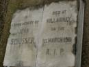 John SCHUSSER, died Killarney 1 March 1911; Killarney cemetery, Warwick Shire 