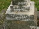 
baby Thomas John,
son of W. & M. JONES,
died 11 Oct 1936 aged 11 months;
Killarney cemetery, Warwick Shire
