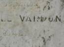 George Little VARDON, husband, 1876 - 1942; Killarney cemetery, Warwick Shire 