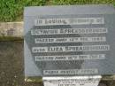 Octavius SPREADBOROUGH, died 15 Feb 1945; Eliza SPREADBOROUGH, died 10 Sept 1953; Irwin W. SPREADBOROUGH, father, died 6 Dec 1961 aged 77 years; Killarney cemetery, Warwick Shire 