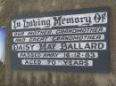 Daisy May BALLARD, mother grandmother great-grandmother, died 16-12-83 aged 70 years; Killarney cemetery, Warwick Shire 