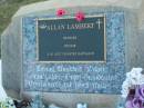 Allan LAMBERT, husband father grandfather greatgrandfather; Killarney cemetery, Warwick Shire 