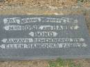 Mrs Rosie BOND; Harry BOND; remembered by Ellen HANCOCKS family; Killarney cemetery, Warwick Shire 