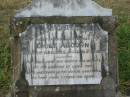 Emily ALCORN, wife mother, died 22 Aug 1935 aged 62 years; Killarney cemetery, Warwick Shire  