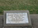 
James Frederick GOODWIN,
drowned at Koreelah Creek,
died 11-3-1925 aged 42 years,
erected by parents brothers sisters;
Oswald Sydney GOODWIN,
accidentally killed 13 Nov 1958 aged 43 years,
erected mother & sisters;
Rose Ethele GOODWIN,
born 9-11-1893,
died 31-3-1983;
Killarney cemetery, Warwick Shire
