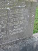 
Annie Jane LOY,
mother,
died 9 Sept 1934 aged 55 years,
erected by sons & daughters;
Leslie Alec ??? LOY,
husband,
died 2 July 1959 aged 48 years;
Everell Henry LOY,
brother,
died 9 Nov 1957 aged 59 years;
Killarney cemetery, Warwick Shire
