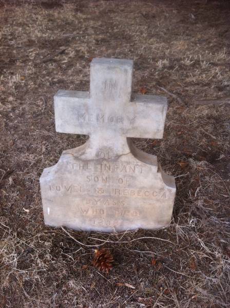 infant son of Lovel and Rebecca BYASS  | who died 1838  |   | Kingscote historic cemetery - Reeves Point, Kangaroo Island, South Australia  |   | 