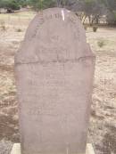 
(Liebling)
who died at sea on the ship Solway 14 Oct 1837
the loved wife of Friederich W KLEEMANN

Kingscote historic cemetery - Reeves Point, Kangaroo Island, South Australia

