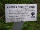 
Kingston Pioneer Cemetery, Logan City
