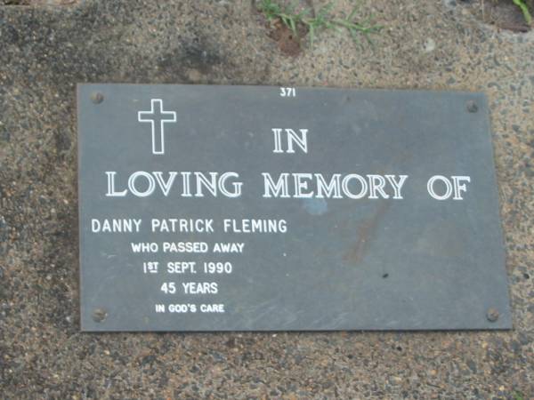 Danny Patrick FLEMING,  | died 1 Sept 1990 aged 45 years;  | Lawnton cemetery, Pine Rivers Shire  | 