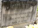 Sharmaye Gwenda REICHLE, daughter, died 27 May 1959 aged 7 years; Lawnton cemetery, Pine Rivers Shire 