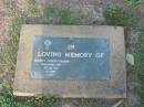 
Dermot Joseph CRONIN,
died 5 Dec 1986 aged 72 years;
Lawnton cemetery, Pine Rivers Shire
