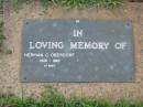 
Herman C. OBERDORF,
1906 - 1980;
Lawnton cemetery, Pine Rivers Shire
