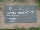 
Carmel B. MARCAL,
died 13 April 1985 aged 37 years;
Lawnton cemetery, Pine Rivers Shire
