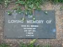 
Victor Neil MARSHMAN,
died 29 Sept 1973 aged 7 months;
Lawnton cemetery, Pine Rivers Shire

