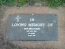 
Bertha Emmerline MOCHRIE?,
died 13 Oct 1976 aged 91 years;
Lawnton cemetery, Pine Rivers Shire
