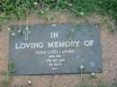 Ross (Joe) LARSEN, died 17 Oct 1984 aged 39 years; Lawnton cemetery, Pine Rivers Shire 