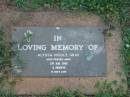 
Alyssa Nicole GRAY,
died 3 Aug 1985 aged 6 months;
Lawnton cemetery, Pine Rivers Shire
