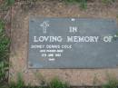 
Sidney Dennis COLE,
died 8 June 1982;
Lawnton cemetery, Pine Rivers Shire
