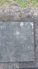 Edith Emily WALLACE d: 6 Jul 1961 aged 82  Robert Vincent WALLACE d: 23 Mar 1953 aged 82  Legume cemetery, Tenterfield, NSW  