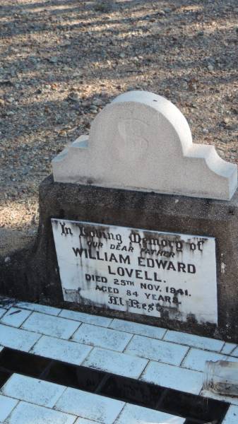 William Edward LOVELL  | d: 25 Nov 1941 aged 84  |   | Leyburn Cemetery  |   | 