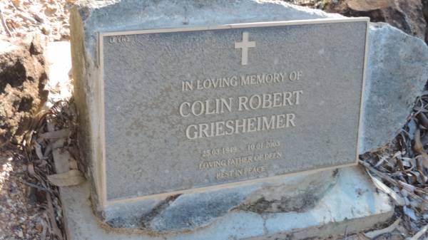 Colin Robert GRIESHEIMER  | b: 25 Mar 1949  | d: 10 Jan 2003  |   | Leyburn Cemetery  |   |   | 