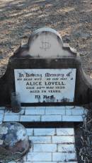 
Alice LOVELL
d: 28 May 1939 aged 76

Leyburn Cemetery

