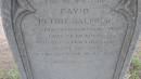 David Petrie BALFOUR
of Arbroath Scotland and late of Victoria
d: Aug 30 1876 aged 67
Lilyvale Cemetery