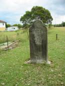 
James MOLONEY, father,
died 5 June 1952 aged 69 years;
Mary, sister, aged 7 years;
John, brother, aged 26 years;
James, brother, aged 24 years;
erected by Bridget MORRISON;
Logan Reserve Irish Catholic Cemetery, Logan City
