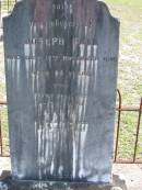 Joseph BALL died 17 Nov 1896 aged 64 years; wife Maria born 24 June 1830 died 27 Jan 1919; Logan Village Cemetery, Beaudesert 