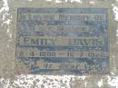mother Emily DAVIS 2-4-1890 - 16-7-1926; Logan Village Cemetery, Beaudesert 