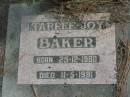 Tarree Joy BAKER born 25-12-1980 died 11-5-1981; Logan Village Cemetery, Beaudesert 