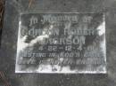 Gordon Robert JACKSON 9-4-22 - 12-4-81; Logan Village Cemetery, Beaudesert 