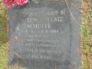 Florence Elsie SCHULTE, 1-10-1911 - 8-4-1994, wife mother grandmother; Logan Village Cemetery, Beaudesert Shire 
