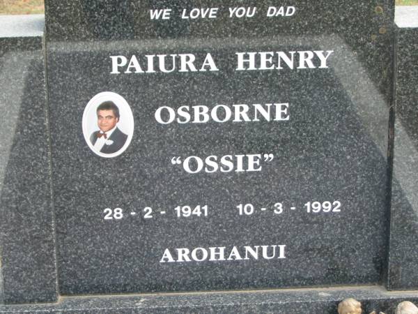 Pairura Henry OSBORNE  Ossie , 28-2-1941 - 10-3-1992;  | Logan Village Cemetery, Beaudesert  | 
