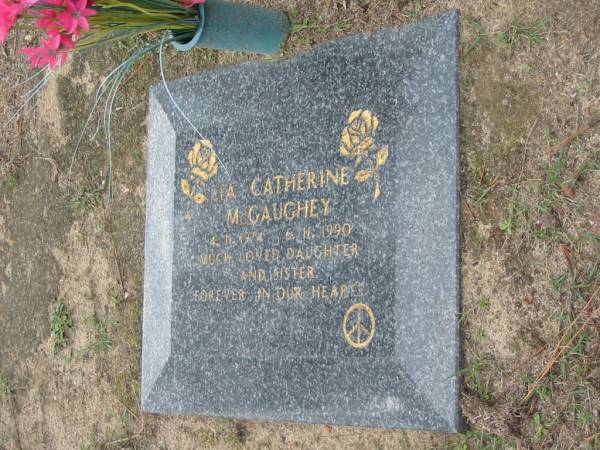 Lia? Catherine McGAUGHIE 4-11-1974 - 6-11-1990, daughter sister;  | Logan Village Cemetery, Beaudesert  | 