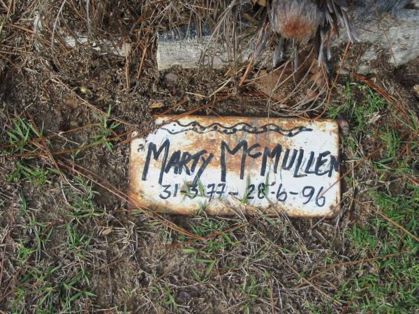 Marty McMULLEN, 31-3-77 - 28-6-96;  | Logan Village Cemetery, Beaudesert Shire  | 