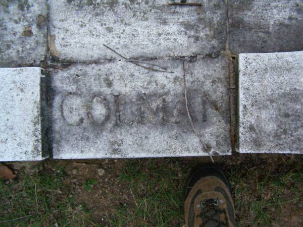 Elizabeth Esther COLMAN,  | died 6 Jan 1945 aged 75 years;  | Lower Coomera cemetery, Gold Coast  | 