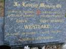 Olive WESTLAKE, mum grandma great-grandma, 29-5-1920 - 25-10-1989; "Bert" Herbert WESTLAKE, dad grandpop great-grandpop, 7-5-1917 - 26-8-2000; Lower Coomera cemetery, Gold Coast 