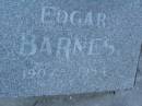 Edgar BARNES, 1907 - 1984; Lower Coomera cemetery, Gold Coast 