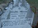 Selina MUSCH, wife of Carl MUSCH, died 16 Oct 1912 aged 54 years; Lower Coomera cemetery, Gold Coast 