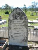 George (NUNN)
(husband of Charlotte NUNN)
10 Nov 1908, aged 65
Charlotte (NUNN)
13 Jul 1932, aged 86
Lowood General Cemetery
