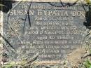 Susan Hypatia DOWNS
b: 14 Sep 1962, d: 15 Jan 2005, aged 40
(now with her mother Betty)
Lowood General Cemetery