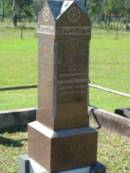 Thomas PATRICK
3 Apr 1918, aged 70
Amelia C PATRICK
14 Aug 1951, aged 84
(daughter) Chrissie
23 Oct 1913, aged 9
Lowood General Cemetery